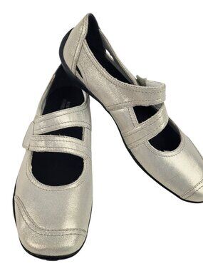 Ros Hommerson Chelsea Mary Jane Shoes Women's 9.5N Comfort Metallic Leather